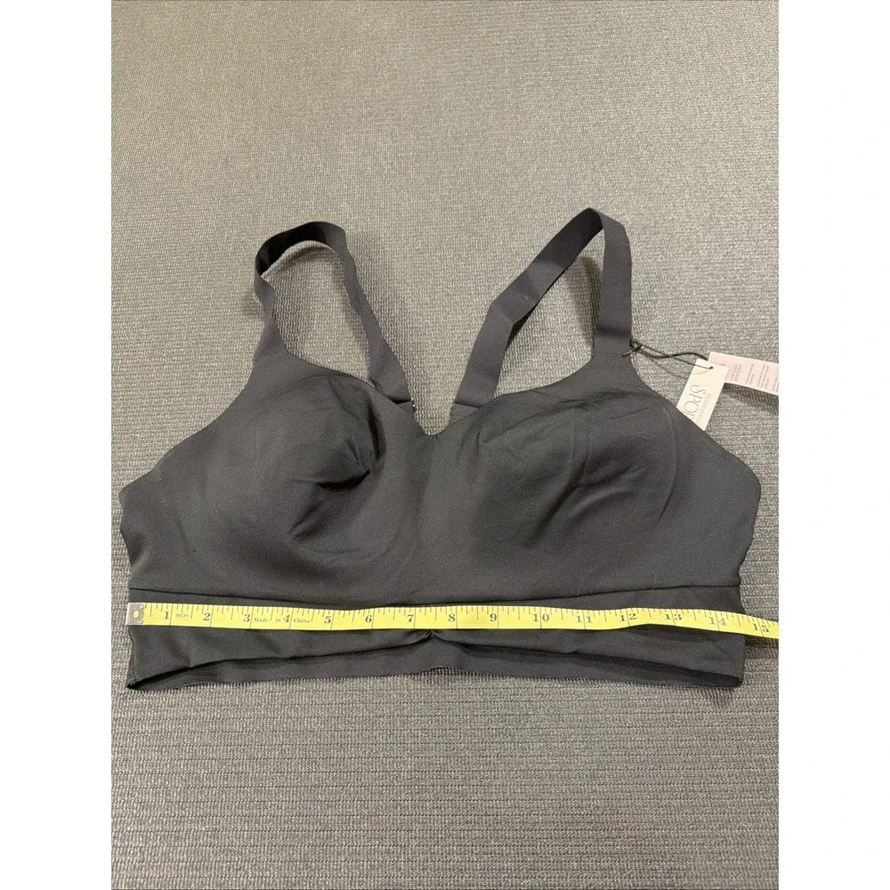 New‎ Victoria's Secret Love Cloud Ruched Sports Bra Black Size XL